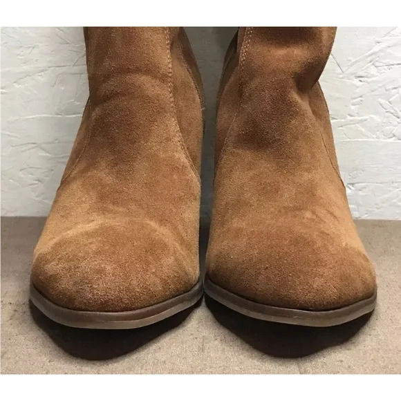 EUC! FRANCO FORTINI Capri Size 11 Cognac Brown Suede Knee High Boots 3.5" Heel - Picture 8 of 13